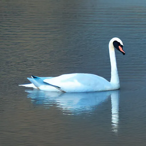 Image similar to a blue swan