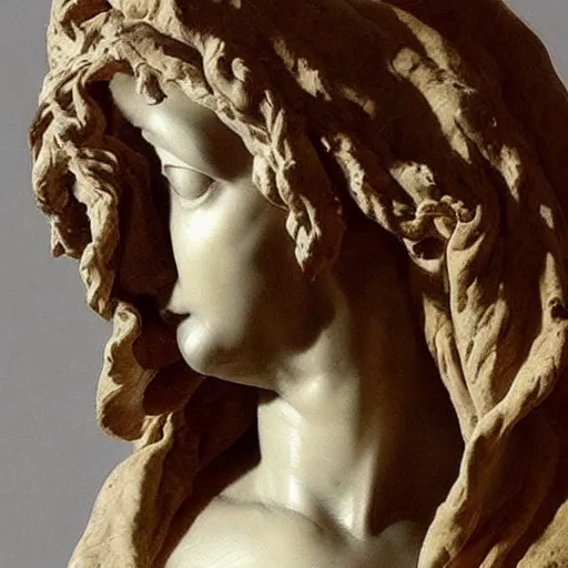 Prompt: “ a extremely detailed female figure stunning sculpture by bernini in 1 9 th century ”