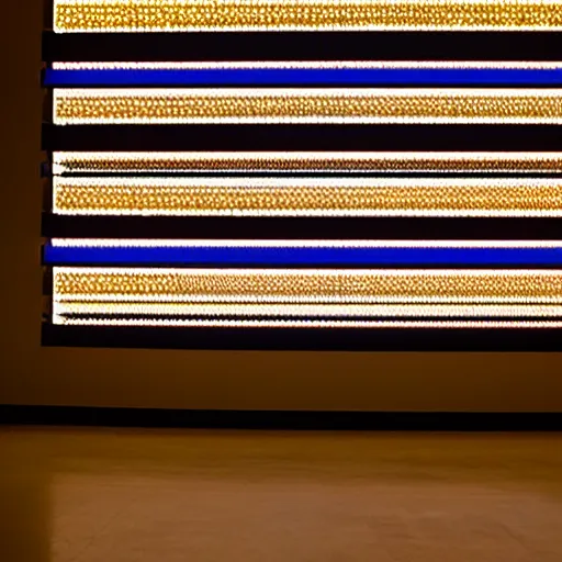 Prompt: robert irwin, mark rothko style light installation art in big building