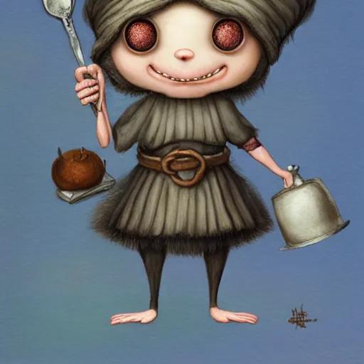 Image similar to a gibbon medieval chef, fantasy concept art by nicoletta ceccoli, mark ryden, lostfish, max fleischer