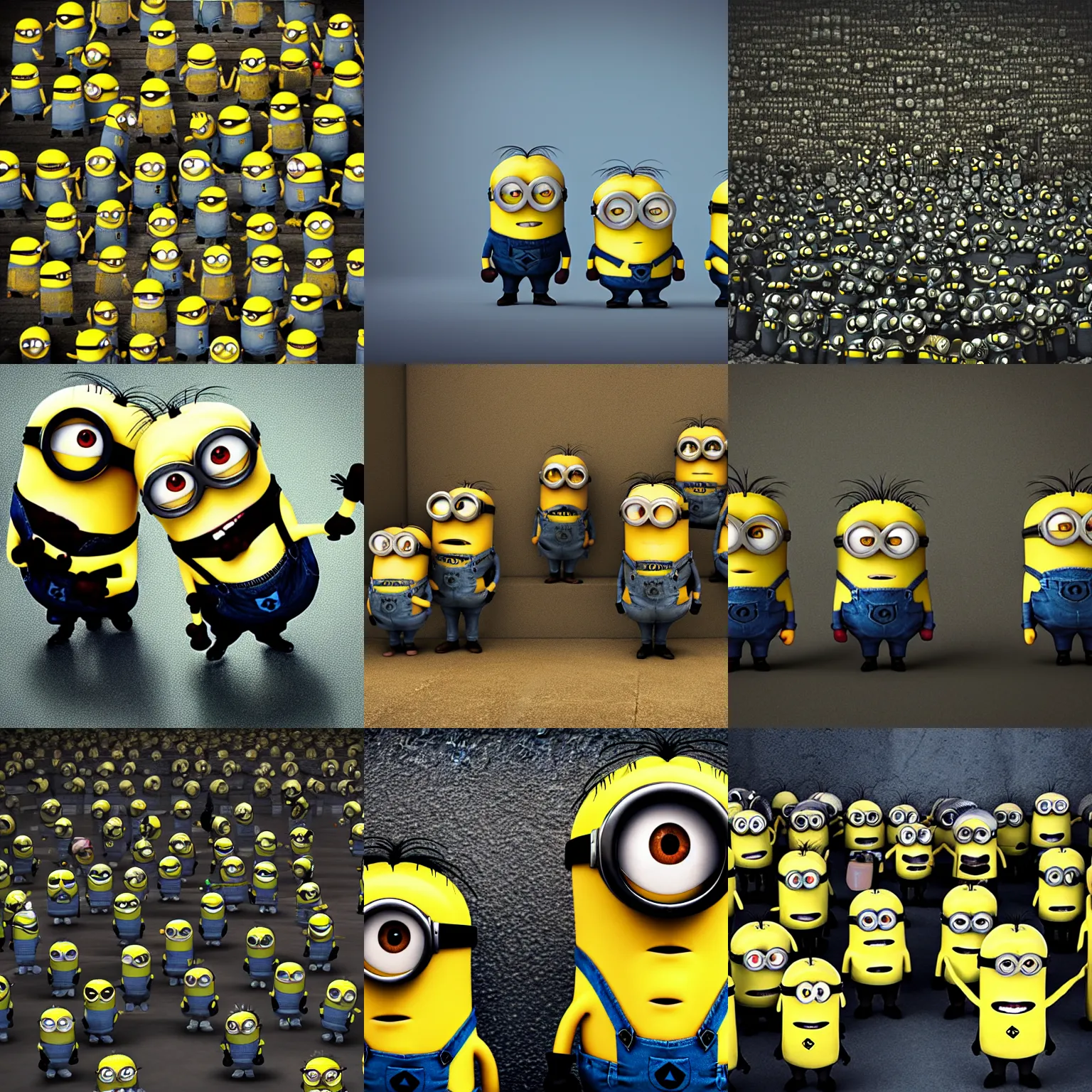 Prompt: a photography of the minions in the matrix, trending on artstation