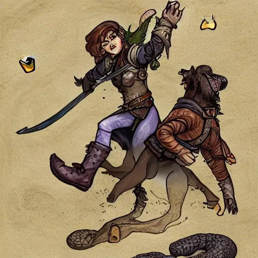 Image similar to D&D art of a female halfling rogue with hairy feet, riding on top of a panther through waterdeep, sunny afternoon