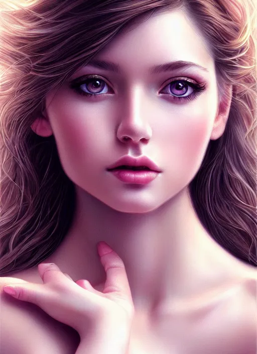 Prompt: a gorgeous female photo, professionally retouched, soft lighting, half body shot, realistic, smooth face, perfect eyes, symmetrical, wide angle, sharp focus on eyes, 8 k high definition, insanely detailed, intricate, elegant, art by artgerm, fireflies