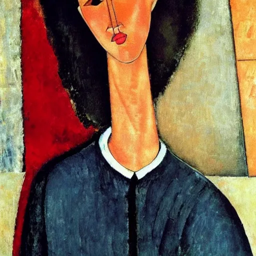 Prompt: giga chad, amedeo modigliani