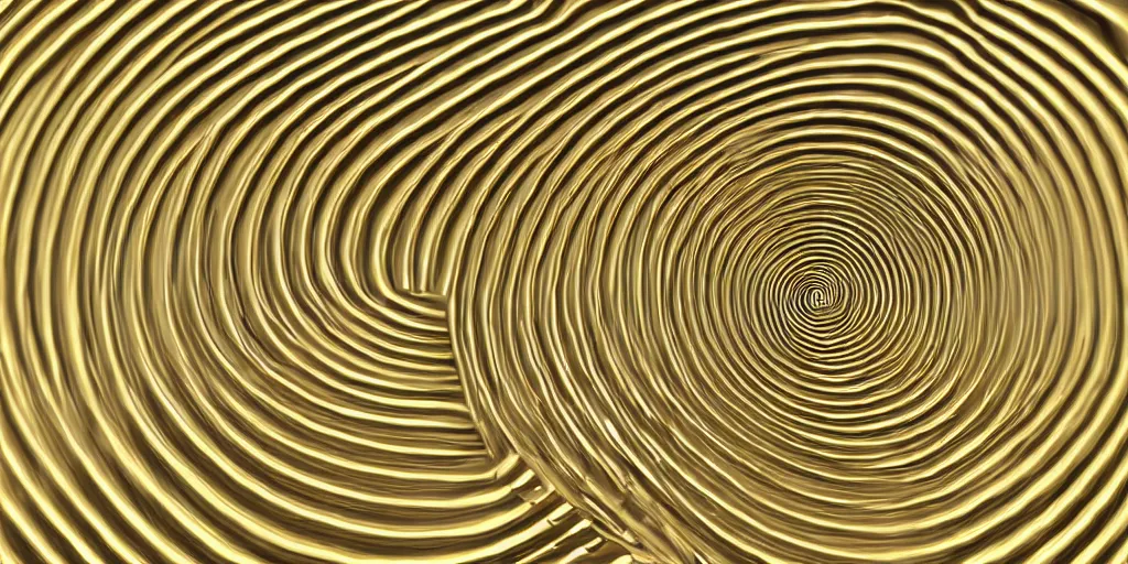 Prompt: golden shiny spiral on white background, smooth shading, photorealistic, hyperrealism