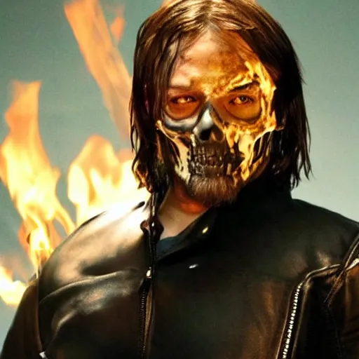 Prompt: Norman Reedus as Ghost Rider