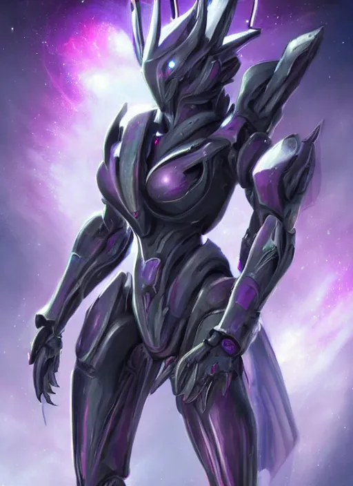 Prompt: cinematic body shot, cosmic beautiful stunning giant robot mecha hot female dragon goddess, sleek anthro cyborg dragon, sharp metal ears, smooth purple eyes, smooth fuschia skin, smooth silver armor, nebula size, epic proportions, epic scale, macro furry, furry art, dragon art, goddess art, giantess art, warframe, warframe fanart, furaffinity, octane