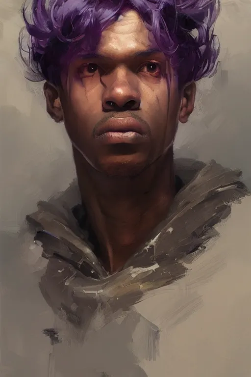 Prompt: Portrait of Pierre Bourne, purple, marvel comics, dark, intricate, highly detailed, smooth, artstation, digital illustration by Ruan Jia and Mandy Jurgens and Artgerm and Wayne Barlowe and Greg Rutkowski and Zdislav Beksinski