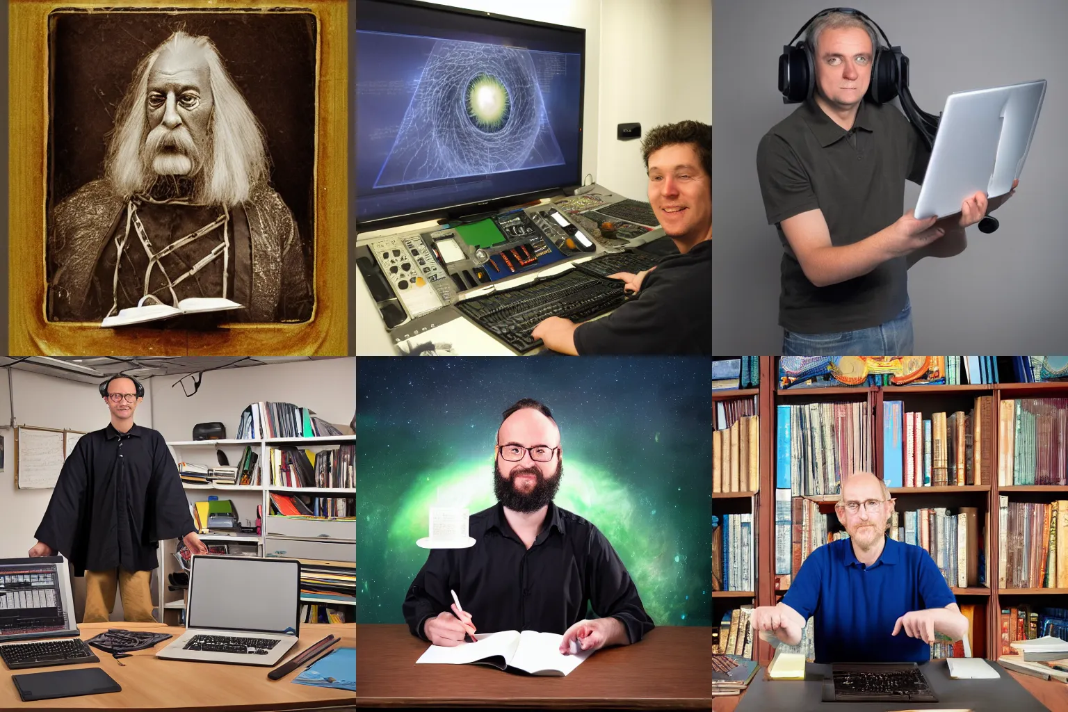 Prompt: Studio photograph of The Wikipedia Wizard