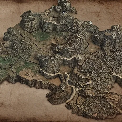 Prompt: the miniature 3d map for Game of Thrones, highly detailed, very detailed, 4k