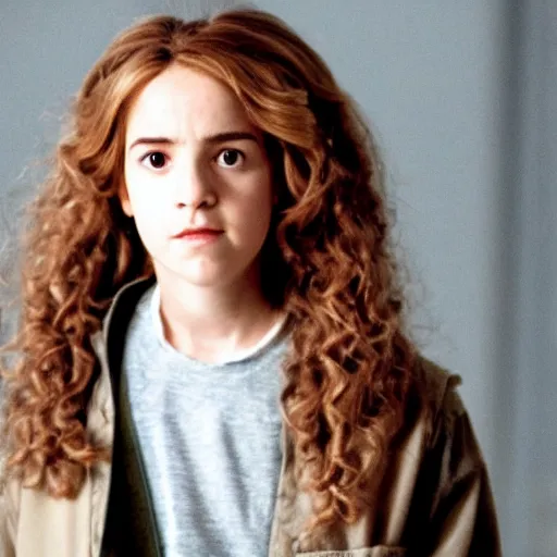 Prompt: Hermione granger as robocop