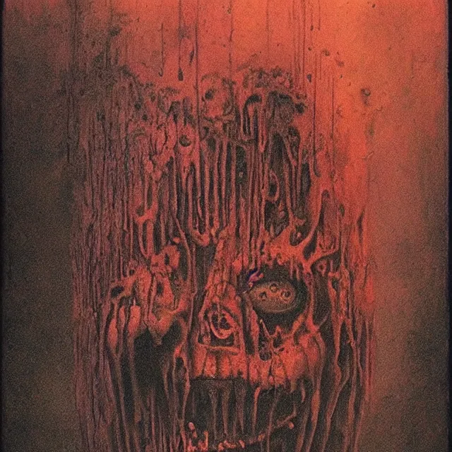 Image similar to acid rich colors, giger beksinski gammell horror king chaos, bleeding colors, big budget movie scene, horror reality, award winning photograph, cinematic lighting, realistic!, hyperrealism, realistic refine flavor, real polaroid picture