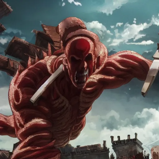 emma watson, as the colossal titan, kicking a mansion | Stable ...