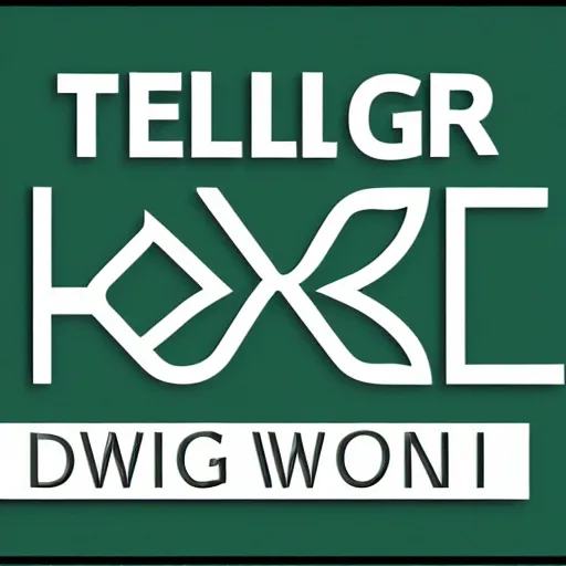 Prompt: a logo with the word Telework, high definition, dark green background, a laptop icon, wifi icon, clear font