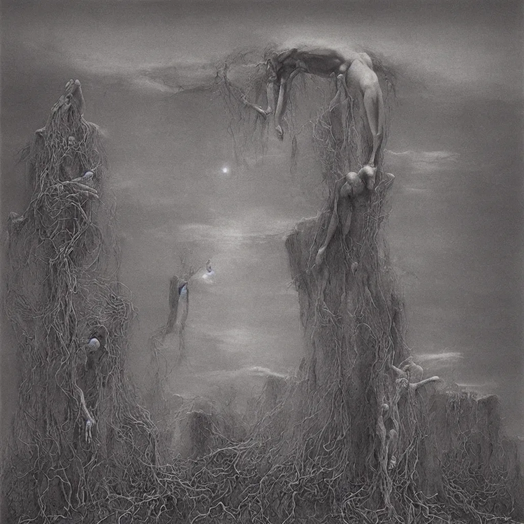 Prompt: Acid. Zdzisław Beksiński.