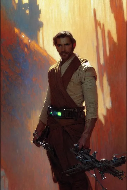 Image similar to attractive man, star wars, painting by gaston bussiere, craig mullins, greg rutkowski, alphonse mucha