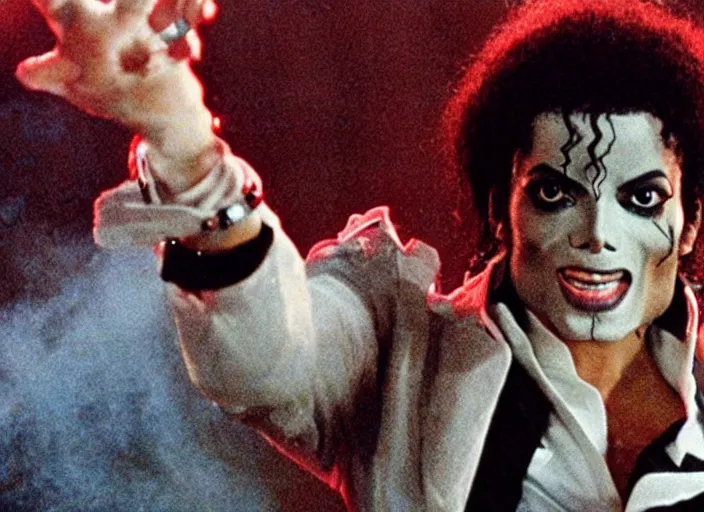 Prompt: thriller in Scream Michael jackson music video