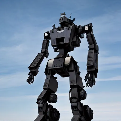 Image similar to Photograph from the 2022 field test of the United State’s humanoid battle mech prototype