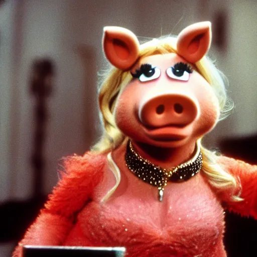 Image similar to Miss Piggy in Wild at Heart, movie stills photography,