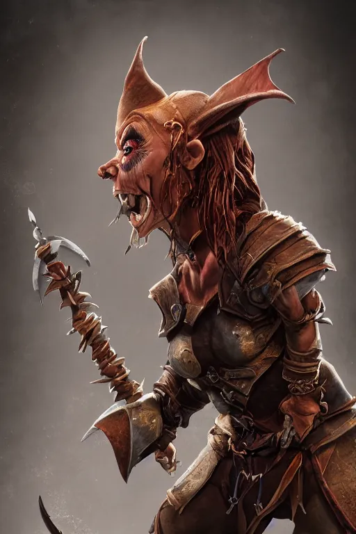 Image similar to a female DND hobgoblin, high resolution film still, 8k, HDR colors, cosplay, studio lighting