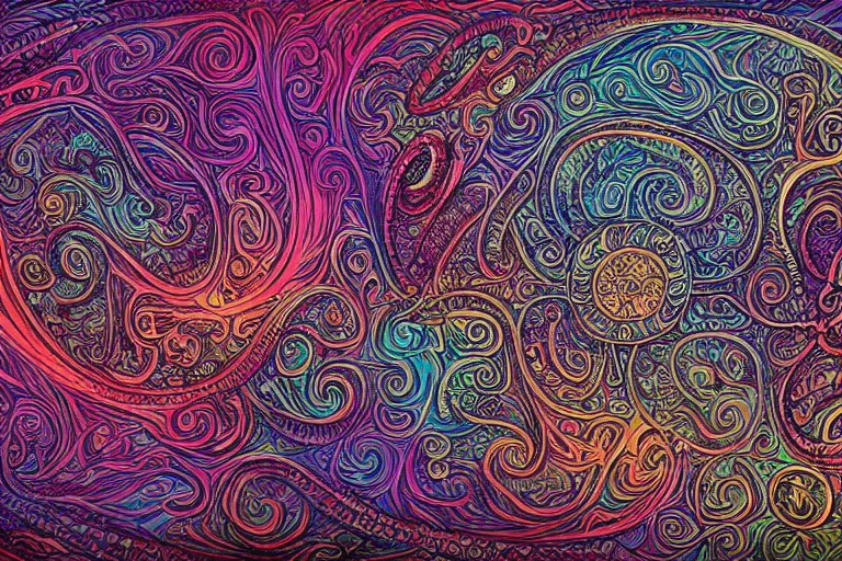 Image similar to a intricate background design with deep and intricate rune carvings and twisting lovecraftian by dan mumford, twirling smoke trails, a twisting vortex of dying galaxies, collapsing stars, digital art, photorealistic, vivid colors, highly detailed, intricate