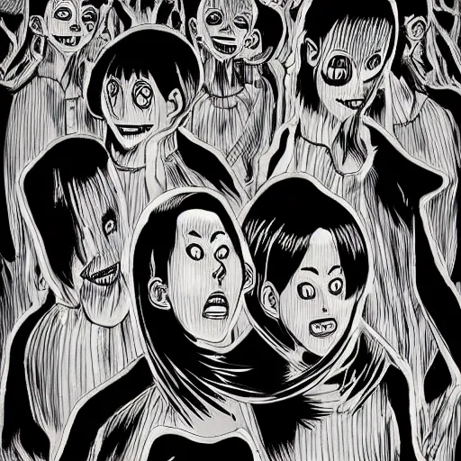 Prompt: junji ito manga