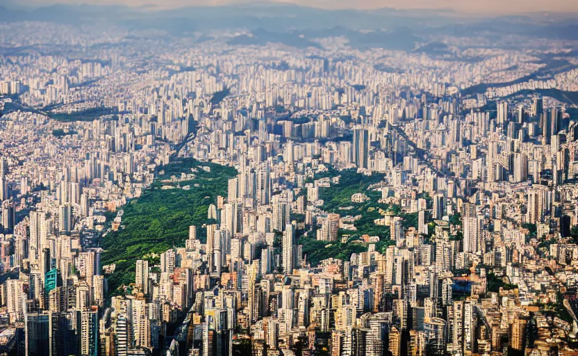 Image similar to award winning overhead view photo of the city of sao paulo em 1 8 0 6, tilt shift photography