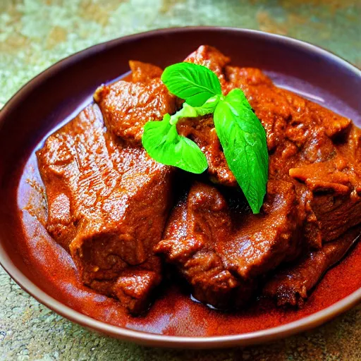 Image similar to rendang babi, photograph food