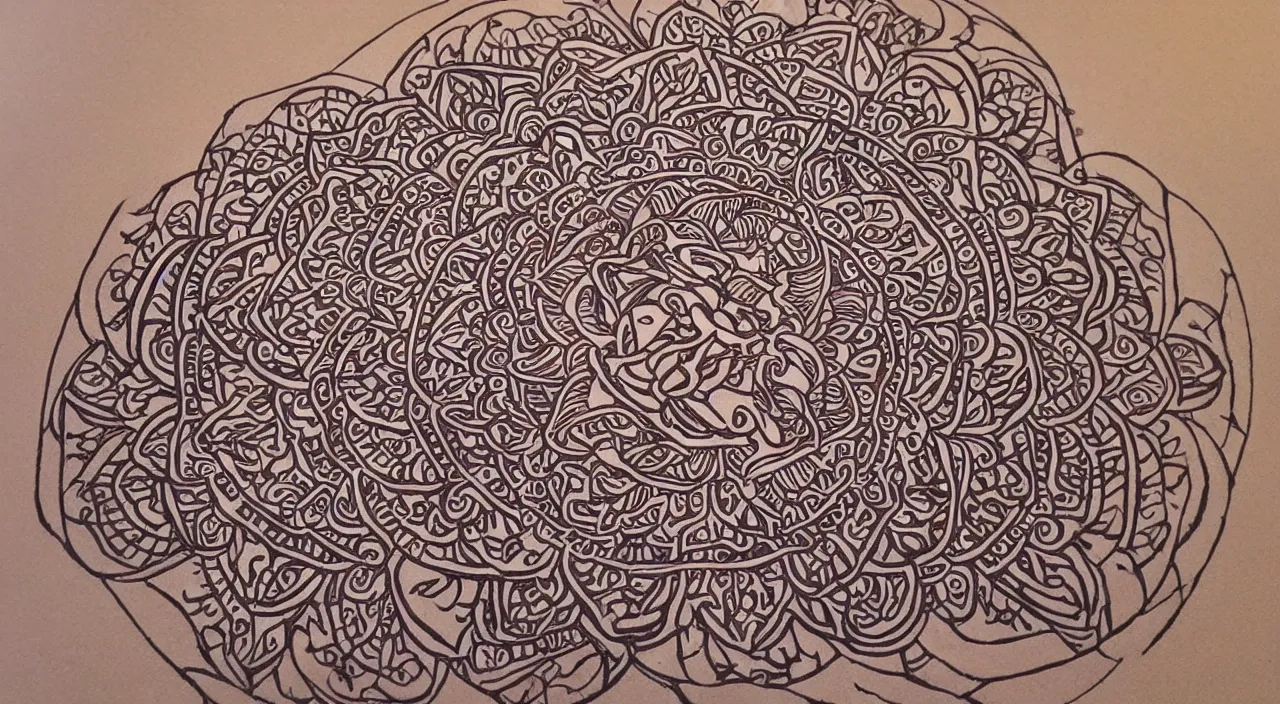 Image similar to A lotus flower mandala with the Om symbol in the middle