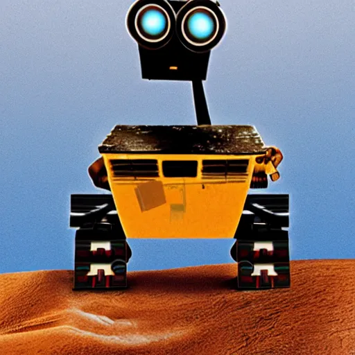 Prompt: wall - e with art direction by salvador dali