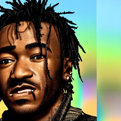 Image similar to lil uzi vert with short legs, realistic, 8 k, ultra details, highly detailed face, sharp focus
