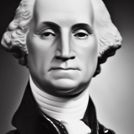 Image similar to photo of George Washington posing at Mr. Olympia, high quality, face details, sharp focus