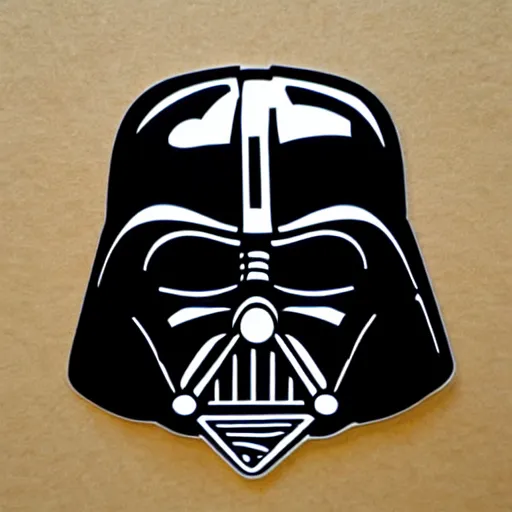 Image similar to symmetrical die cut sticker, darth vader