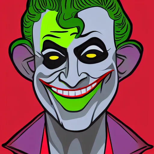 Prompt: the racist joker in blackface hq digital art