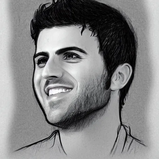 Prompt: A pencil sketch of Oscar Issac