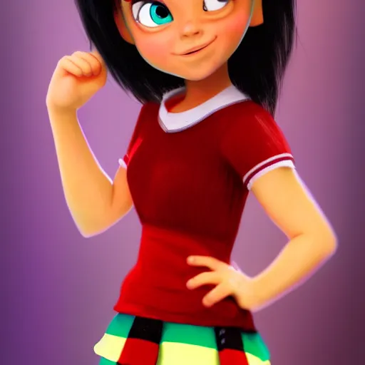 Image similar to vanellope from wreck it ralph art realistic