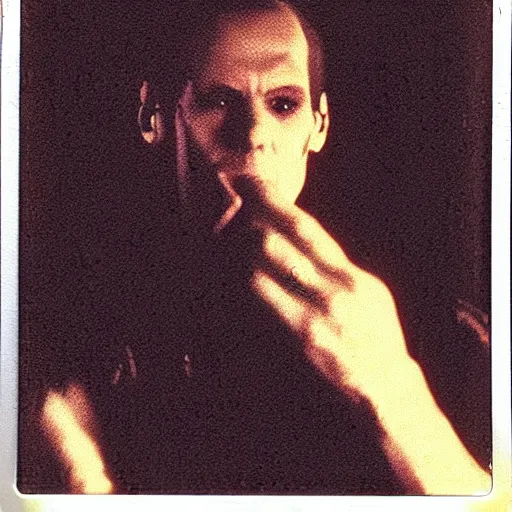 Prompt: Scene from the book Neuromancer by William Gibson. Polaroid