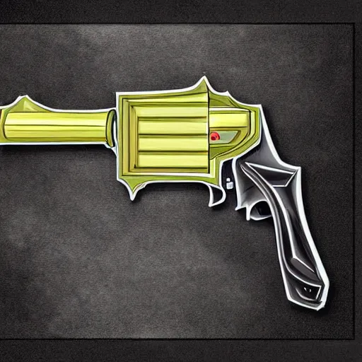 Image similar to an electricity powered revolver, concpet digital art, detailed, perfect, 4k