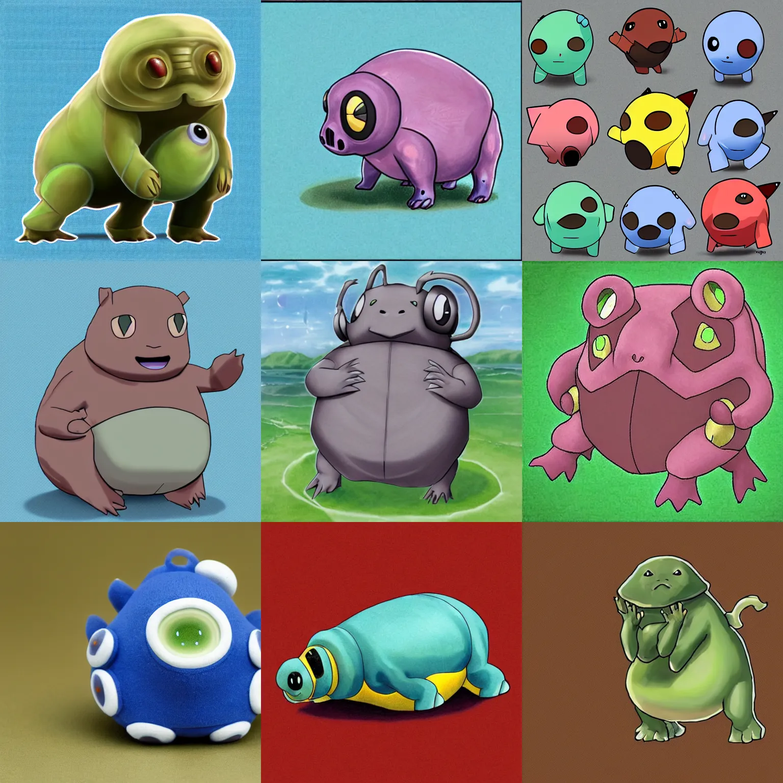 Prompt: realistic tardigrade as a pokemon