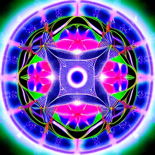 Image similar to symmetrical fractal sacral geometry.