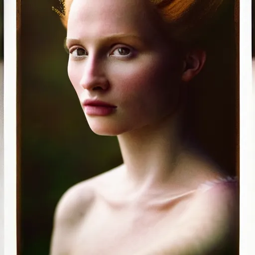 Prompt: photographic closeup portrait of a stunningly beautiful dressed highland renaissance female in the hebrides in soft dreamy light at sunset, soft focus, contemporary fashion shoot, hasselblad nikon, in a denis villeneuve movie, by edward robert hughes, annie leibovitz and steve mccurry, david lazar, jimmy nelsson, hyperrealistic, perfect face