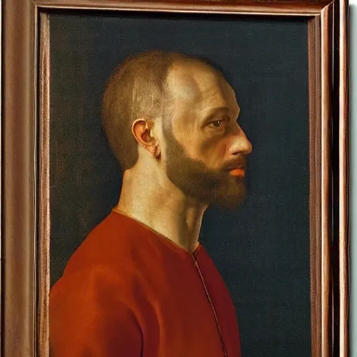 Image similar to a painting of a man with a horses face, by Agnolo Bronzino