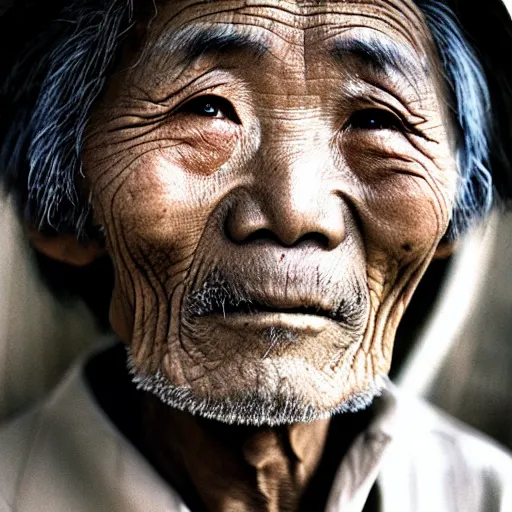 Image similar to photograph of an old japanese man, photograph by steve mccurry