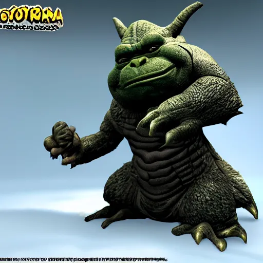 Image similar to skyrim godzilla yoda donkey kong pikachu yeti shrek super mario homer groot waluigi darth vader mike wazowski, highly detailed, extremely high quality, hd, 4 k, 8 k, professional photographer, 4 0 mp, lifelike, top - rated, award winning, cinematic, realistic, detailed lighting, detailed shadows, sharp, no blur, edited, corrected, trending