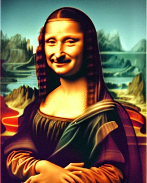 Image similar to paul chuckle as the mona lisa