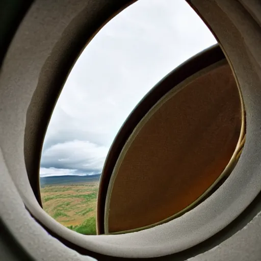 Prompt: view from inside of an o'neil cylinder