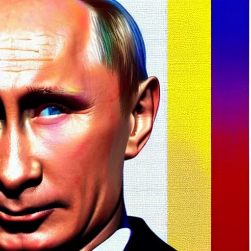 Prompt: Gay Pride Vladimir Putin, Photorealistic