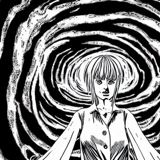 Prompt: astral portal by junji ito