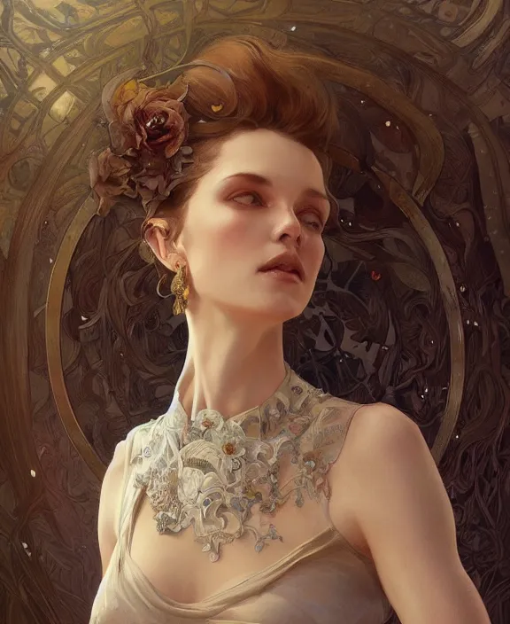 Image similar to portrait of katalin kariko, full body, intricate, elegant, highly detailed, digital painting, artstation, concept art, art by artgerm and greg rutkowski and alphonse mucha