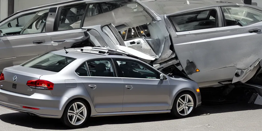 Image similar to profile angle of 2011 volkswagen Jetta cut in half